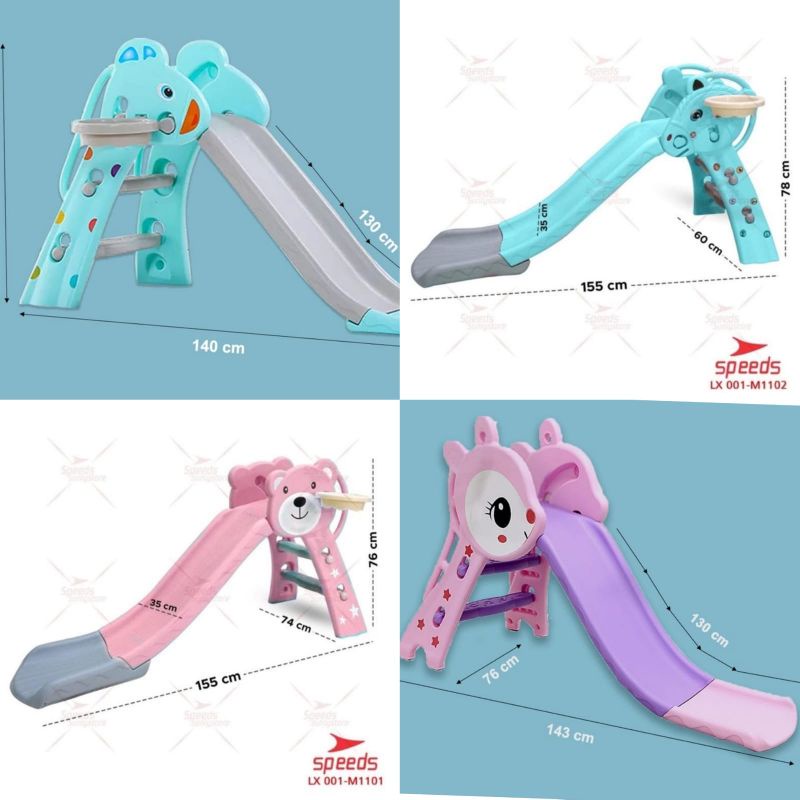 Mainan Perosotan Karakter Panda/jerapah/rubah/kuda