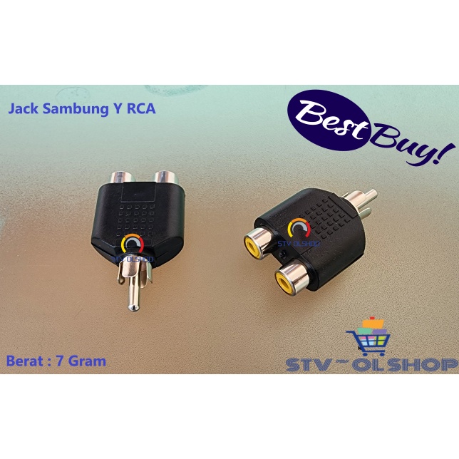 Jek Y RCA / Spliter 2 Soket RCA To Jack RCA