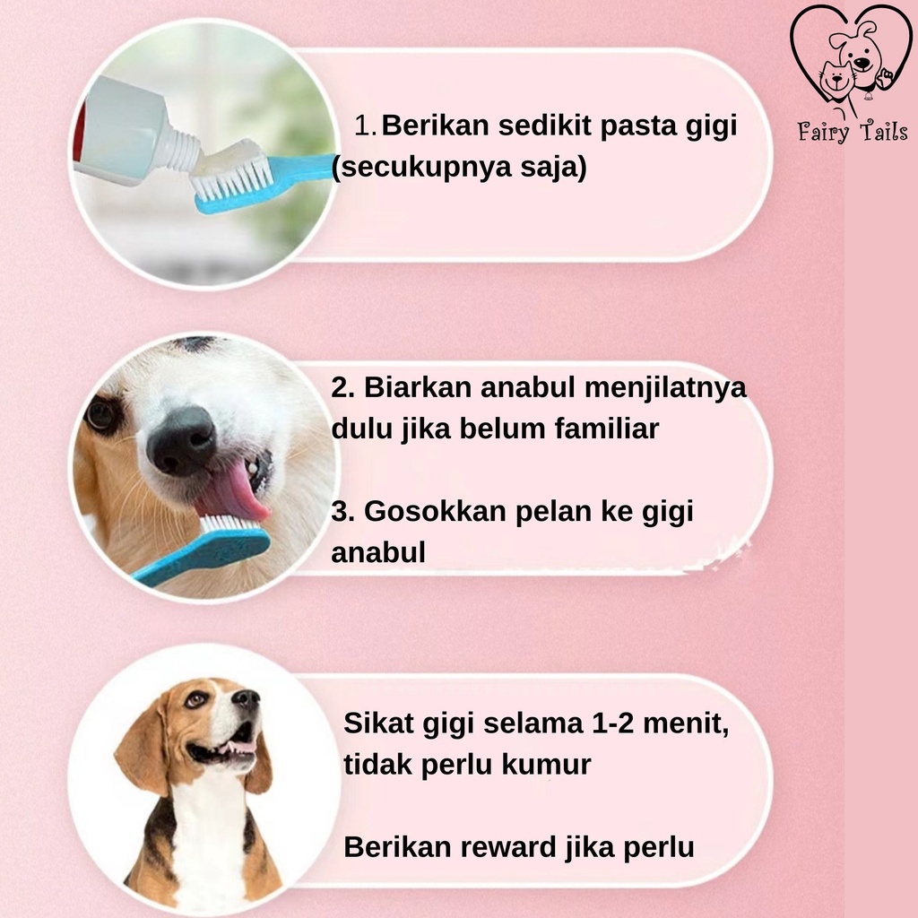 Sikat Gigi Stick Untuk Anabul Anjing dan Kucing Beragam Pilihan Warna Toothbrush Sikat Lembut / Pet Toothbrush for Cat and Dog