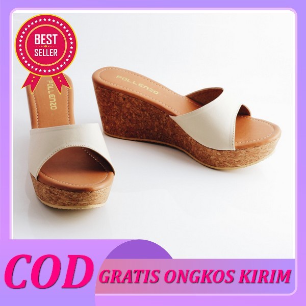 Sandal Wedges Wanita Kondangan Import Ori Model Sendal Wejes Pesta Wedjes Tinggi Premium Abbushoes U