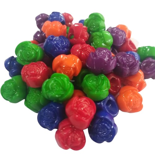 MOTE MANIK MELAMIN MOTIF BUNGA ROSE KECIL / MOTE BUNGA MAWAR KECIL / MANIK BUNGA MAWAR HARGA /450gr