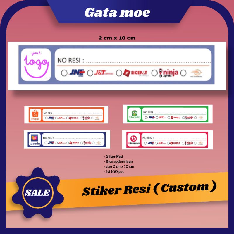 

Stiker Resi (bisa custom logo) isi 100 pcs