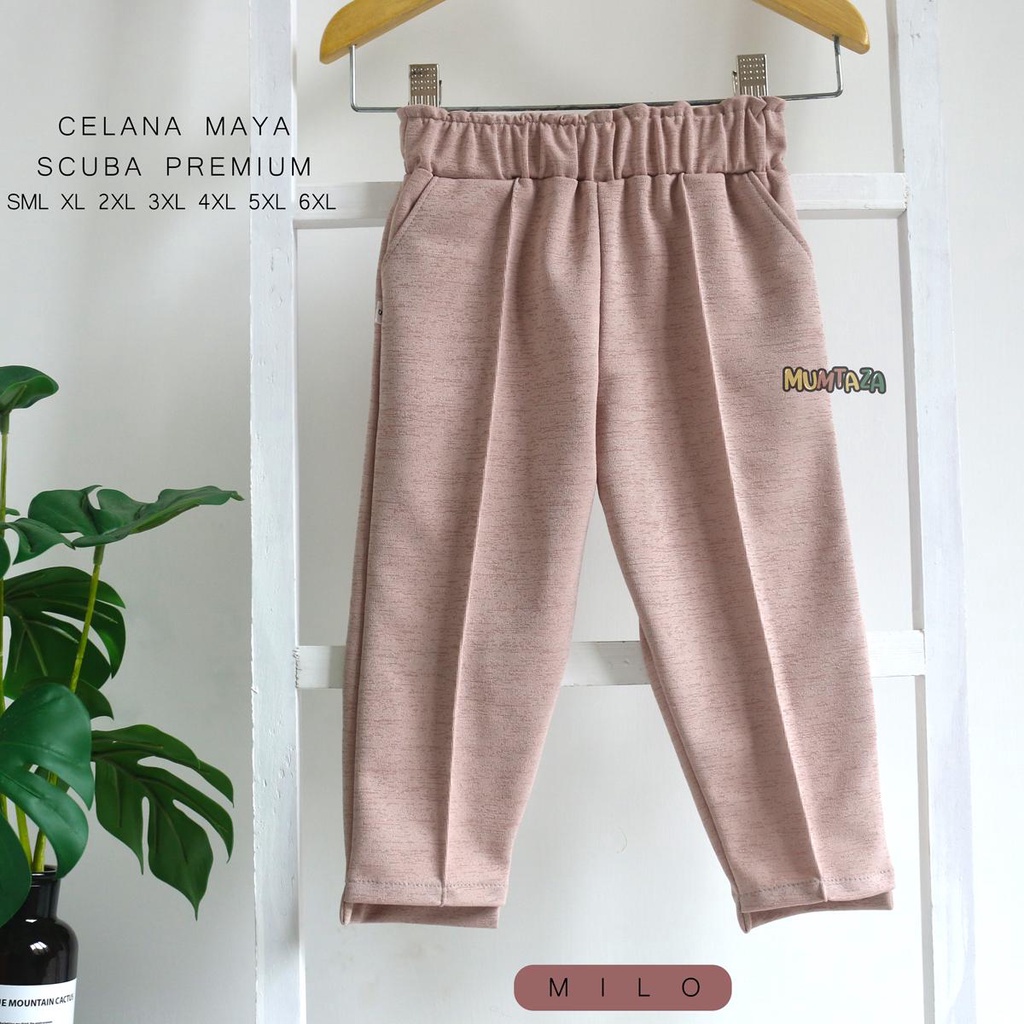 Celana Panjang Anak MAYA SML XL 2XL 3XL 4XL 5XL 6XL - Celana panjang scuba premium - Celana Anak Perempuan