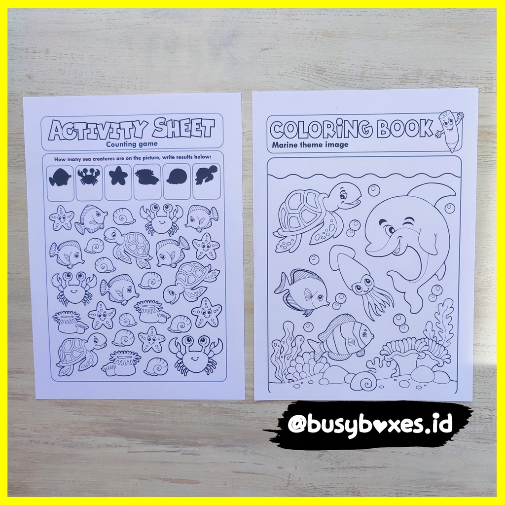 [busyboxes.id] Mainan Edukasi Aktivitas anak mainan montessori preschool Menempel Sticker seri starfish &amp; octopus