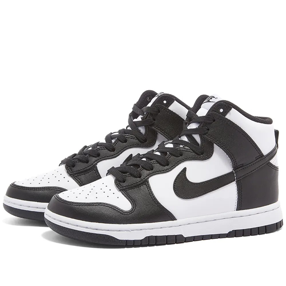 nike dunk high retro black white