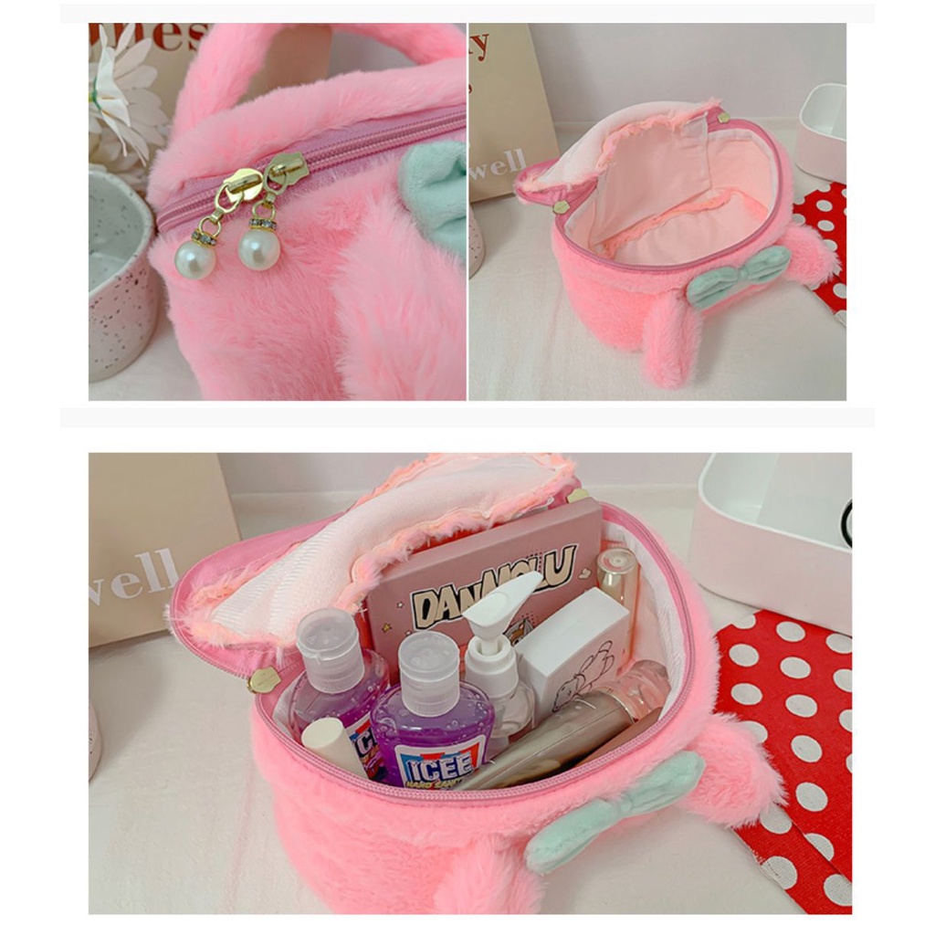 TAS TANGAN MELODY KIRBY KUROMI ALIEN POUCH MAKE UP KOSMETIK LITTLE GREEN MEN HAND BAG TOY STORY SANRIO LUCU