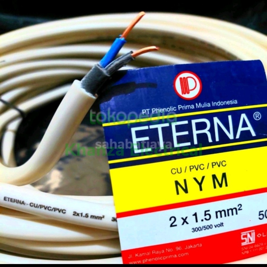 Jual Aebdg Kabel Listrik Eterna X Mm Nym Meteran Instalasi Harga Permeter Kabel Eterna