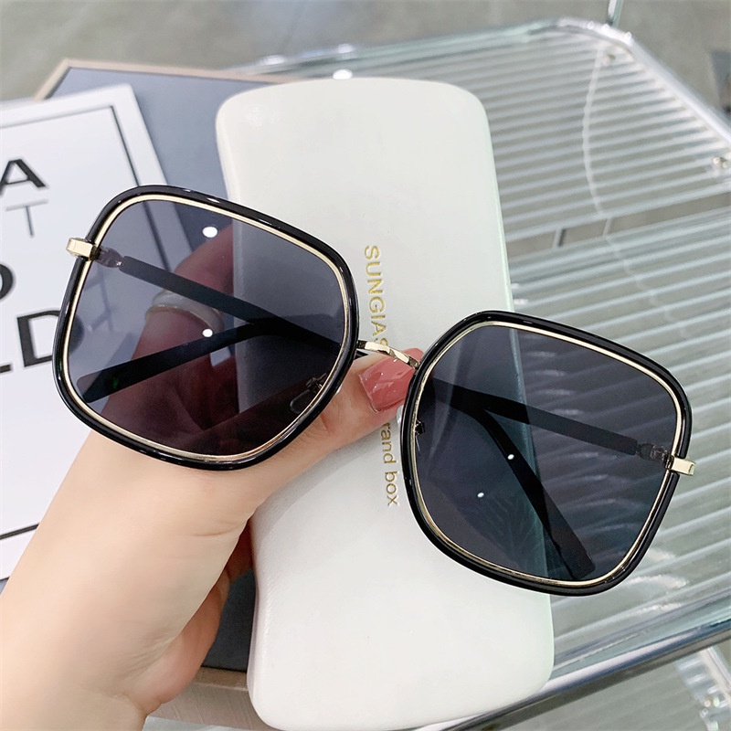 Kacamata Hitam Fashion Square Shades Untuk Wanita/Pria Eyewear