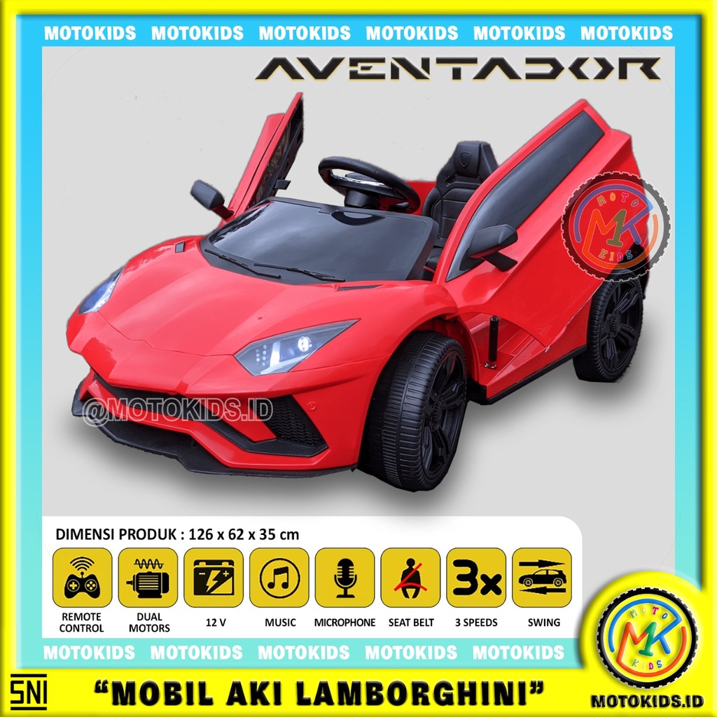 Jual Mobil Aki Mainan Anak LAMBORGHINI AVENTADOR Lamborghini Ferrari