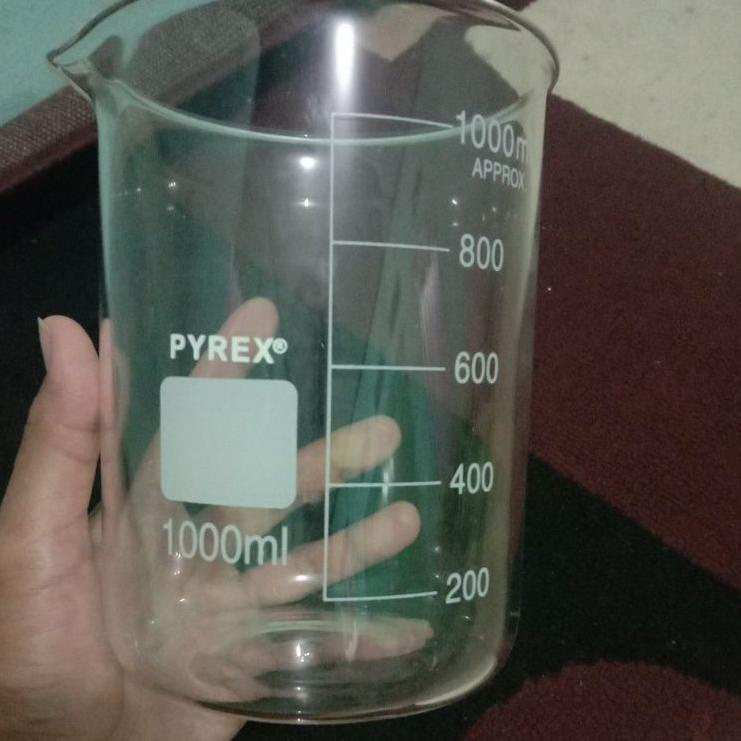 New Beaker gelas/ gelas kimia 1000ml pyrex