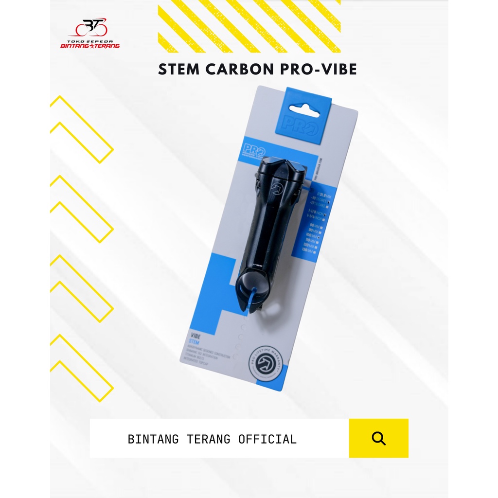 Stem Carbon Pro-Vibe/Batang Karbon Pro-Vibe/Stem Carbon Pro-Vibe: Batang Sepeda Serat Karbon Ringan,