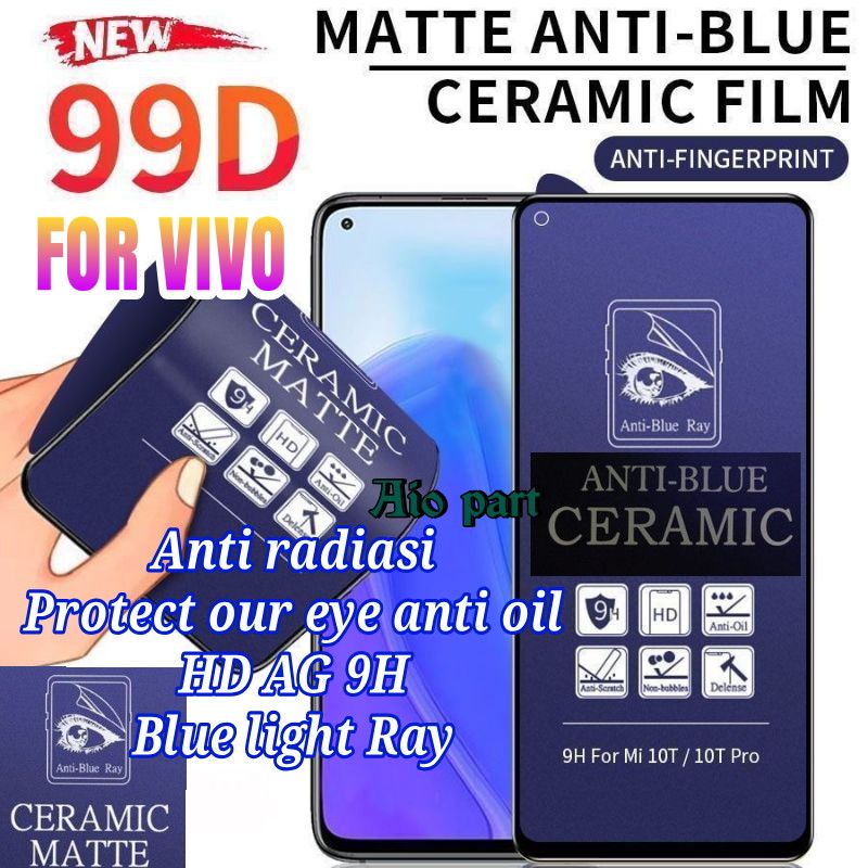 TG ANTIGORES FULL COVER VIVO Y91 V20 U20 Y5s Y20i/s Y12 ANTI BLUE LIGHT ANTI RADIASI ANTI MINYAK