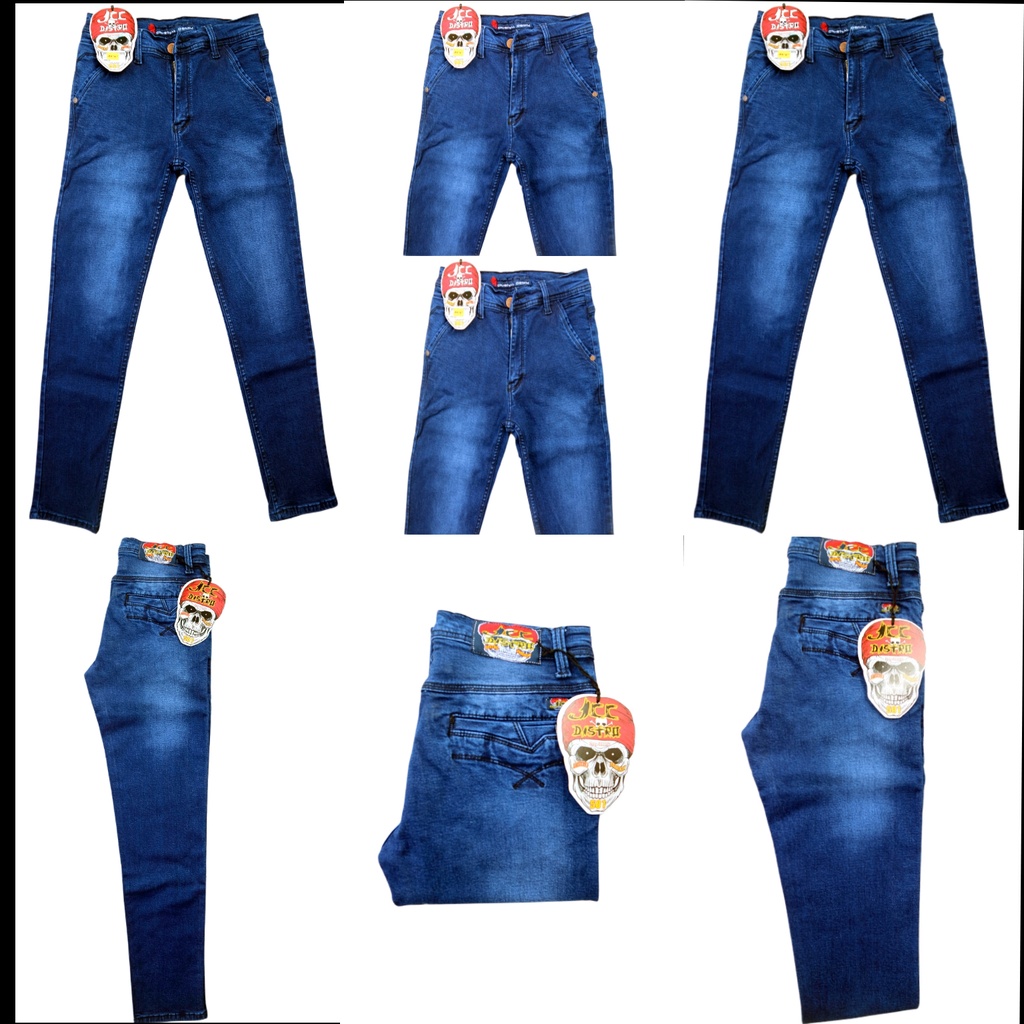 JCC- Celana Pensil Panjang Biru Stretch Distro Pria Kualitas bahan premium