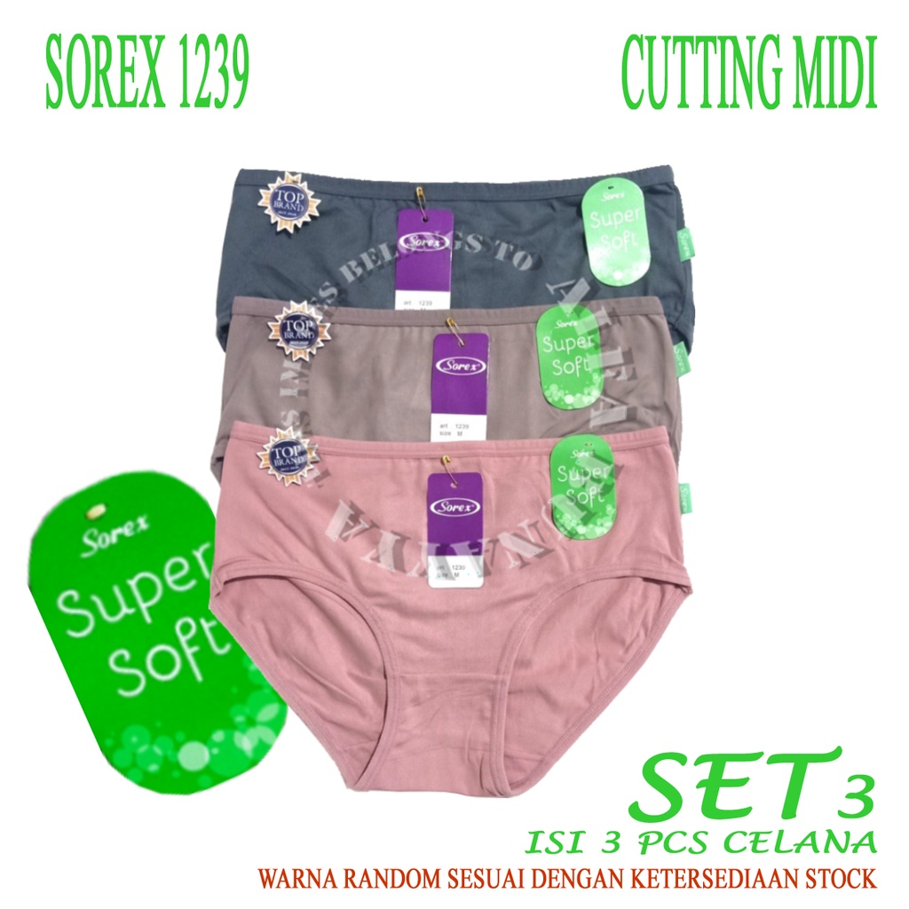 3 Pcs Celana Dalam Wanita SOREX - SUPER SOFT SERIES - CD Underwear - Pakaian Dalam Wanita