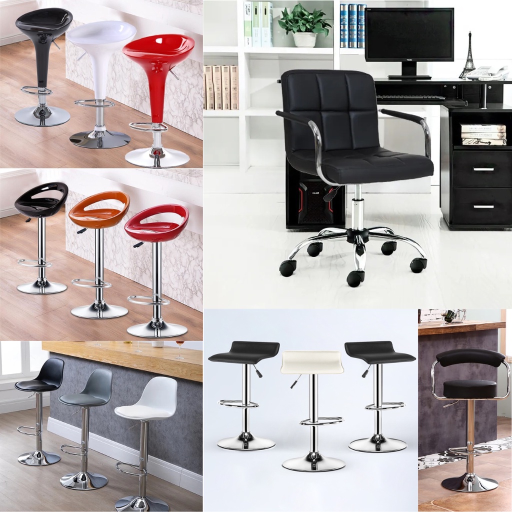 BARANG BAGUS kursi barstool hidrolik bulat Bangku bar cafe kitchenset kursi minimalis Warna Merah Brown Hitam Putih Orange Sutera99