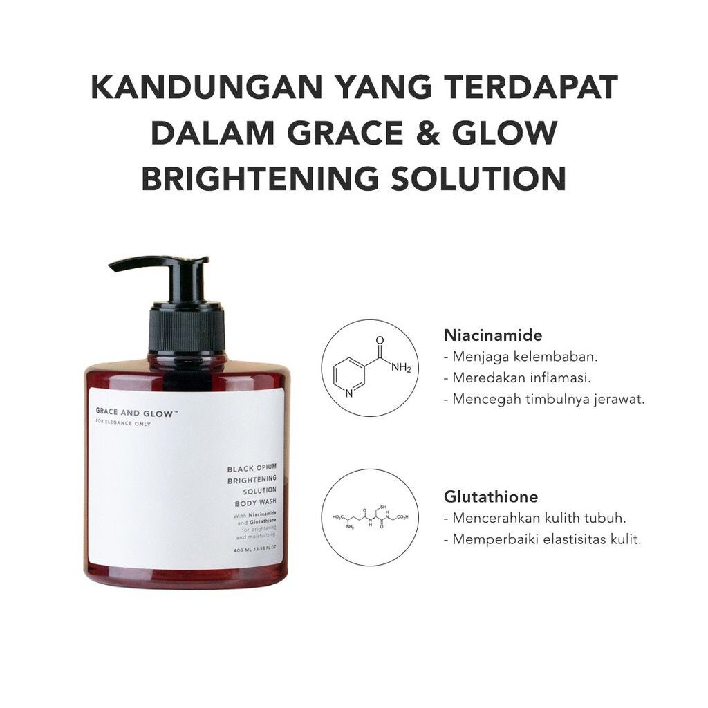 GRACE &amp; GLOW Body Wash / Sabun Mandi | Black Opium | English Pear | Rouge 540 | Miss Moisture | Peony Blush BPOM