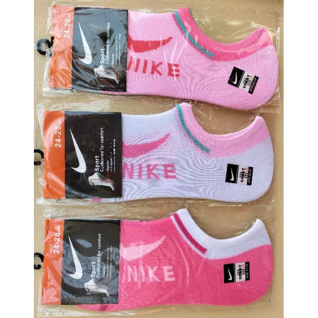 [SOCK] KAOS KAKI NIKE ORIGINAL SELUTUT KAKI  BIRU MUDA PINK HITAM LEMBUT HALUS LENTUR CEWEK WANITA KADO HADIAH