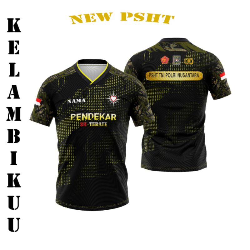 JERSEY PSHT TNI POLRI PRINTING TERBARU/JERSEY PENCAK SILAT PSHT TERATE CUSTOM MURAH/BAJU KAOS PSHT