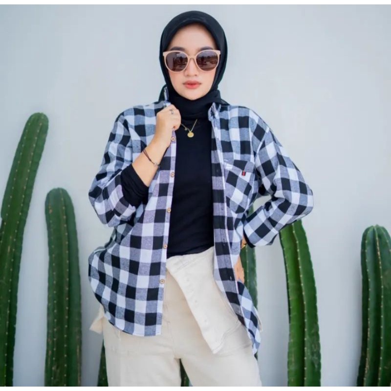 Kemeja Flanel Pria Kualitas Premium Lengan Panjang Unisex Exklusif 2023 (Murah) Fashion Pria