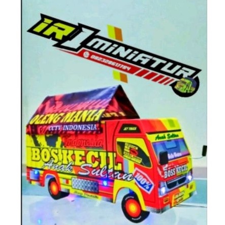 MINIATUR TRUK OLENG FULL VARIASI LAMPU TERPAL MURAH TRUK OLENG LAMPU TERPAL BISA BELOK MAINAN ANAK T