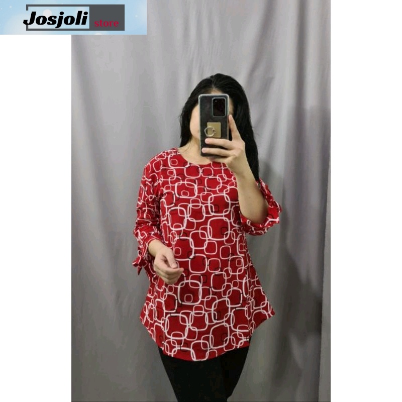 JOSJOLI_STORE/Sale Atasan Wanita/Baju Blouse Wanita/Baju Santai Kekinian/Realpict