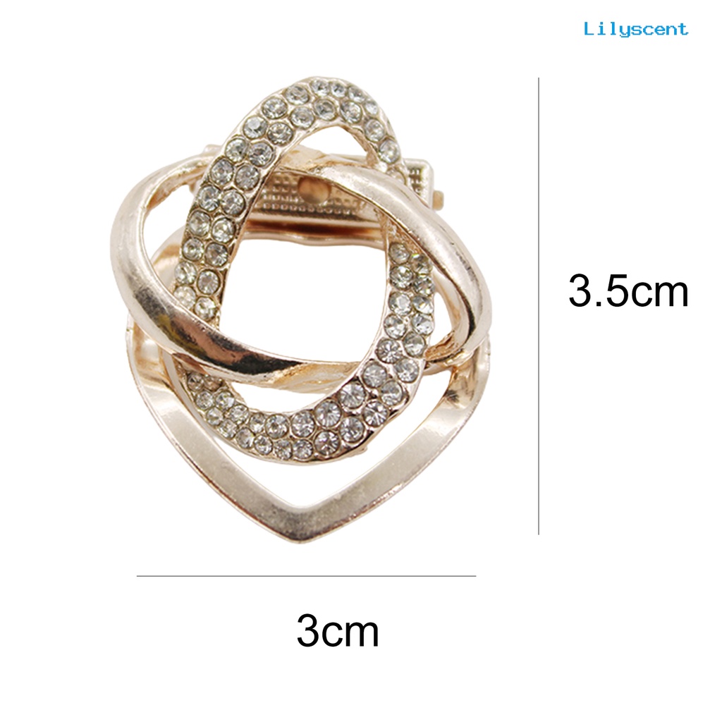 [LS] Bros Cincin Holder Wanita Bahan Alloy Lapis Emas Kokoh Untuk Pakaian Sehari-Hari