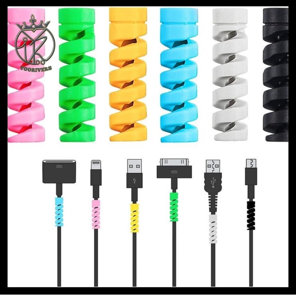 pelindung premium spiral cable saver pelindung kabel data casan karet anti patah headset pelindung u