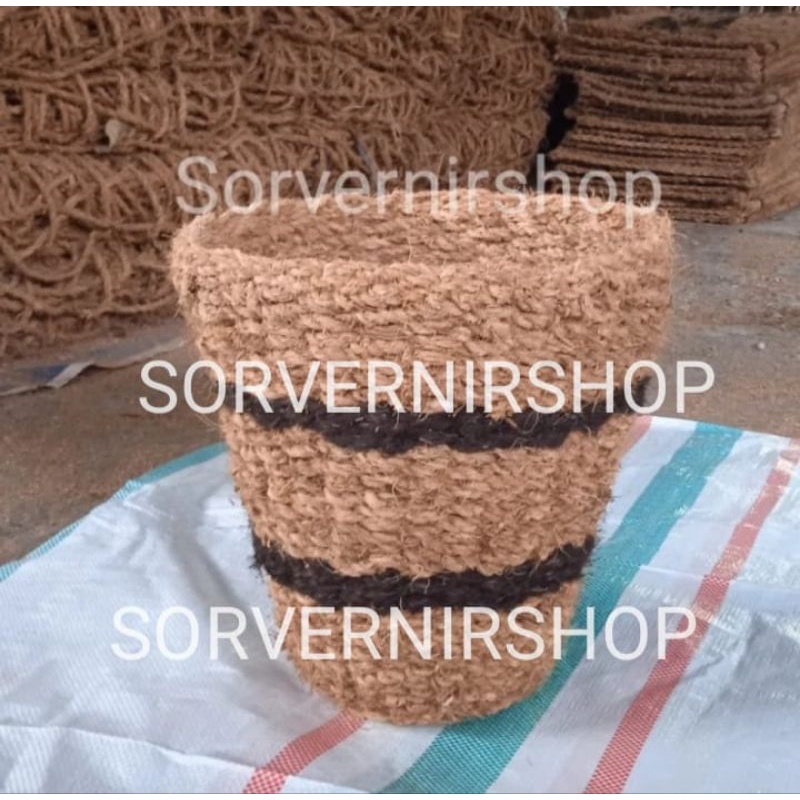 Cover pot/pot bunga serabut kelapa JUMBO ukuran 30cm