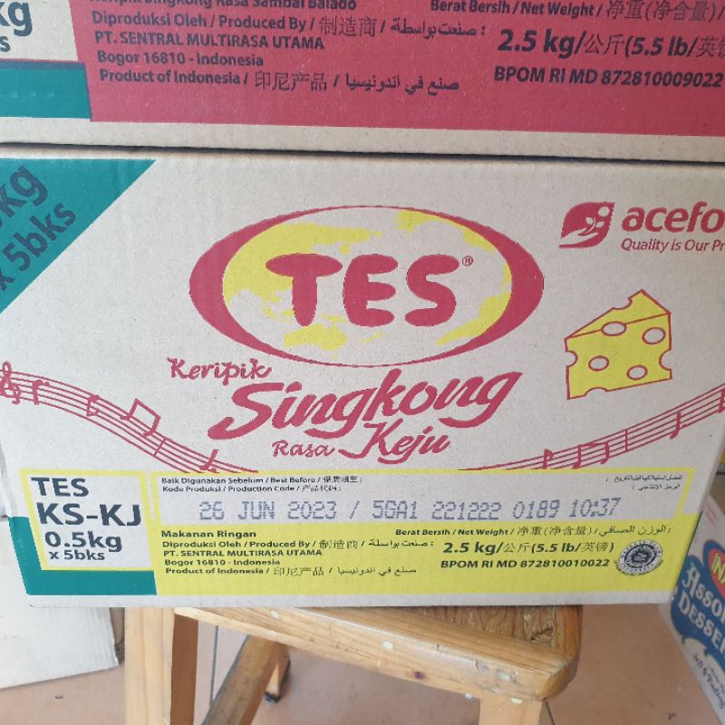 

Singkong Bakar Tes 1 dus isi 500gram x 5pack