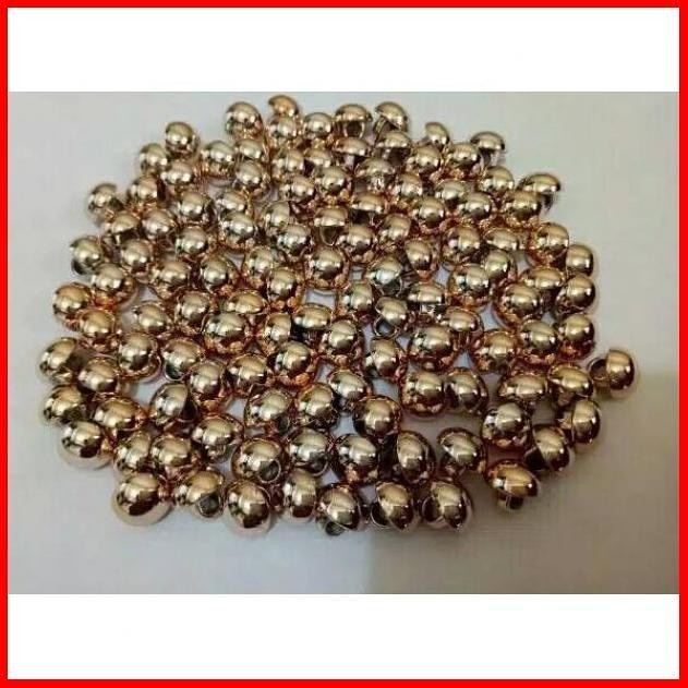 100 PCS Kancing Baju Jamur Emas Polos Timbul 9MM - 11 MM