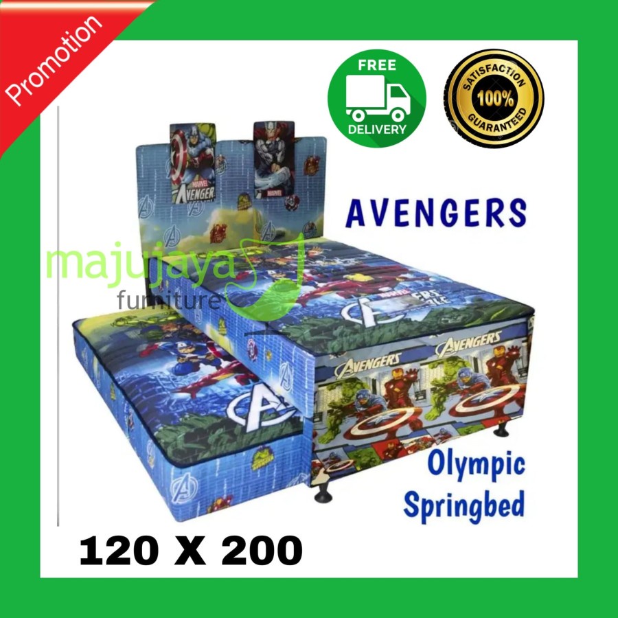 Kasur Springbed Karakter Avenger 2 in 1 Olympic 120 x 200