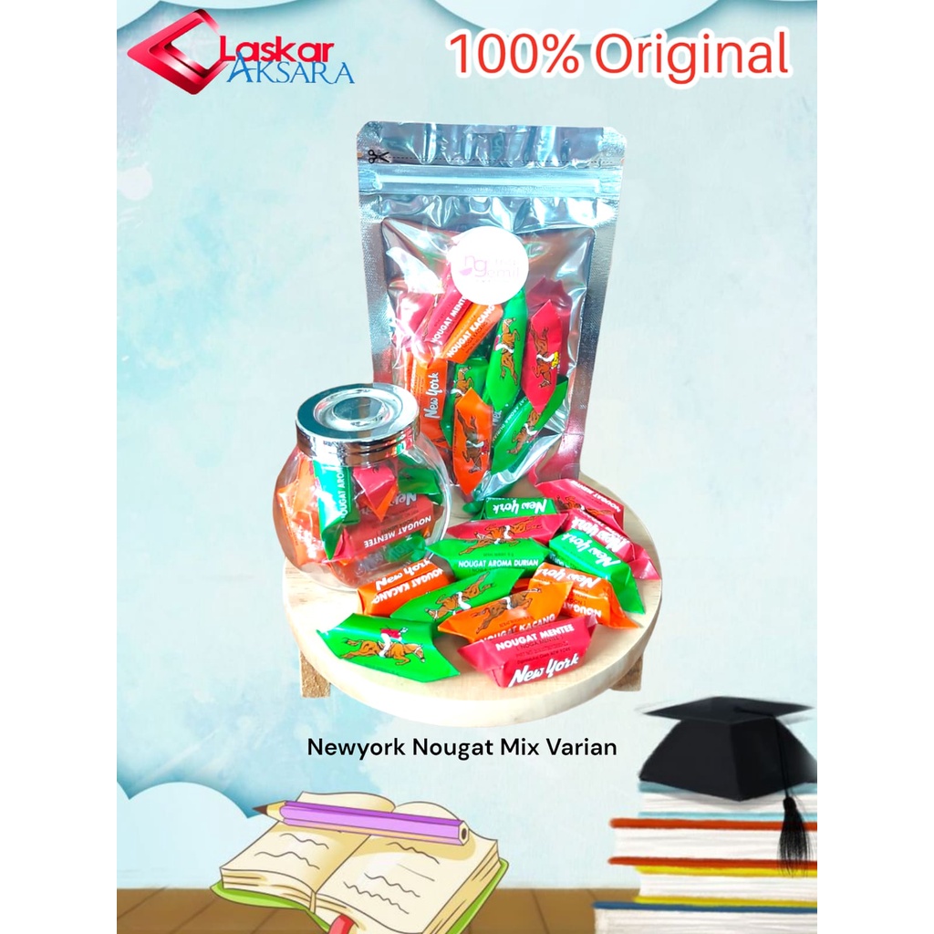 

Permen Kuda - Permen New York Durian Mete Kacang Mix 3in1 / Premium