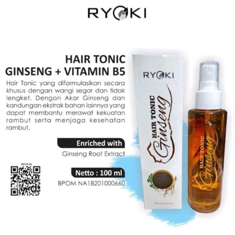 RYOKI HAIR TONIC GINSENG 150ML