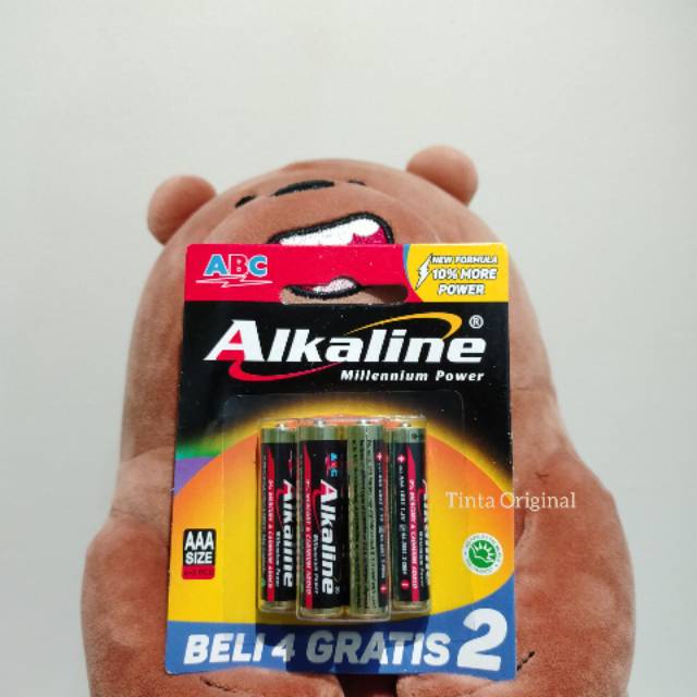 Baterai/Battery/Batere ABC Alkaline AAA isi 6 pcs = 4+2