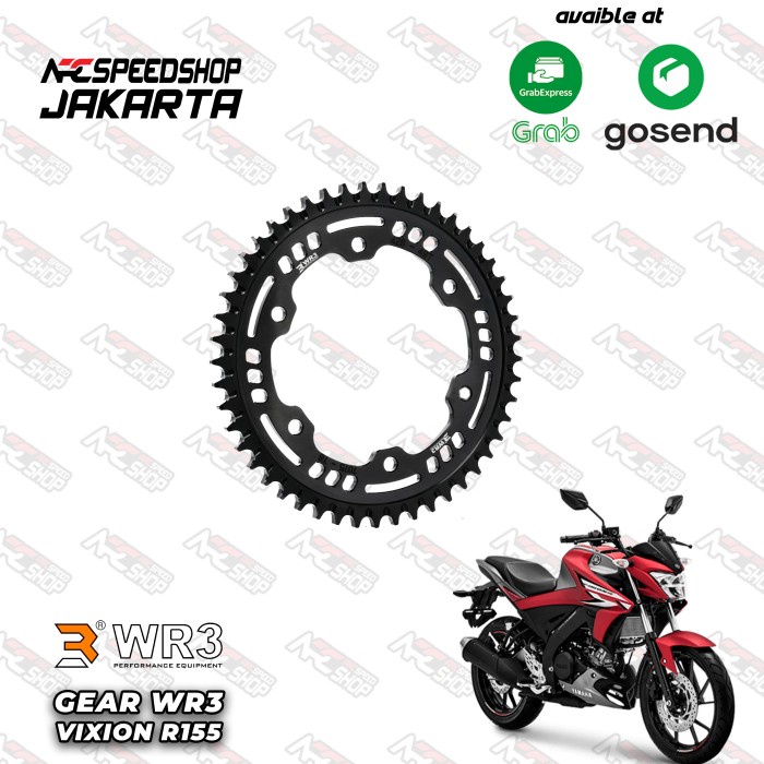 Gear Belakang Wr3 Yamaha Vixion Black - 46 Gear Wr3 #Original