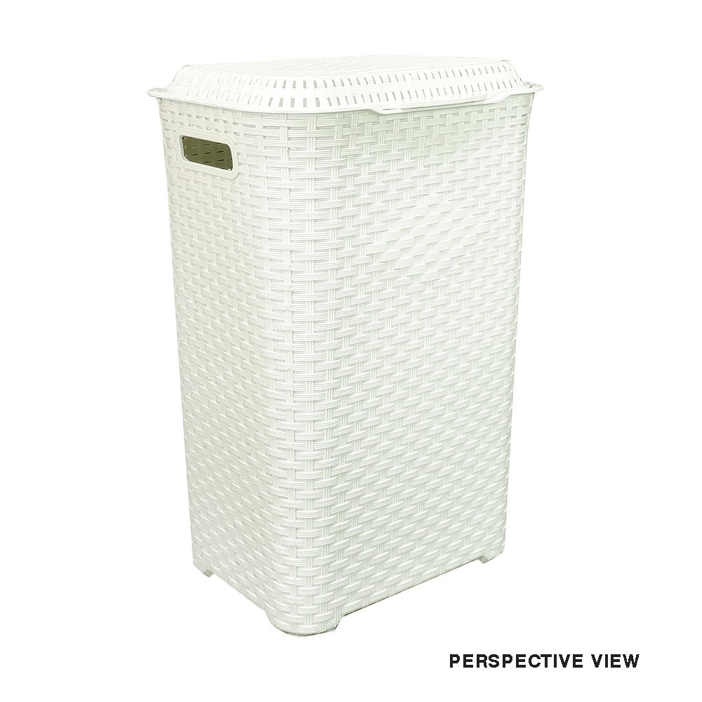 Keranjang Baju Kotor/ Laundry Basket Modern Minimalis Motif Rotan CRB800/ BONUS PAKING BUBBLE WRAP