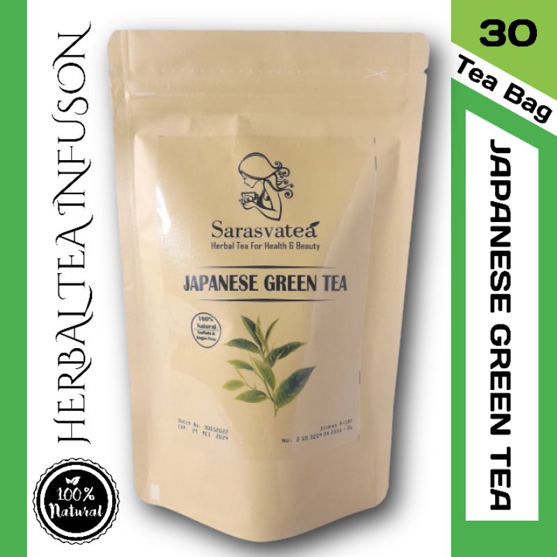 

Japanese Green Tea : Teh Hijau Jepang Isi Kemasan 30 Tea Bag