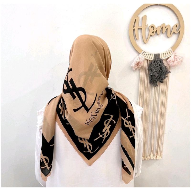 hijab segi empat voal motif umama/hijab denay fashion/ hijab ysl