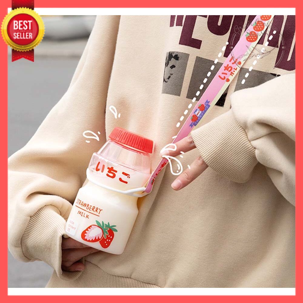 GOS -C315- Botol Minum Anak Korea - Botol Minum Bening Anak Model Fruity - Botol Minum Viral Motif Buah