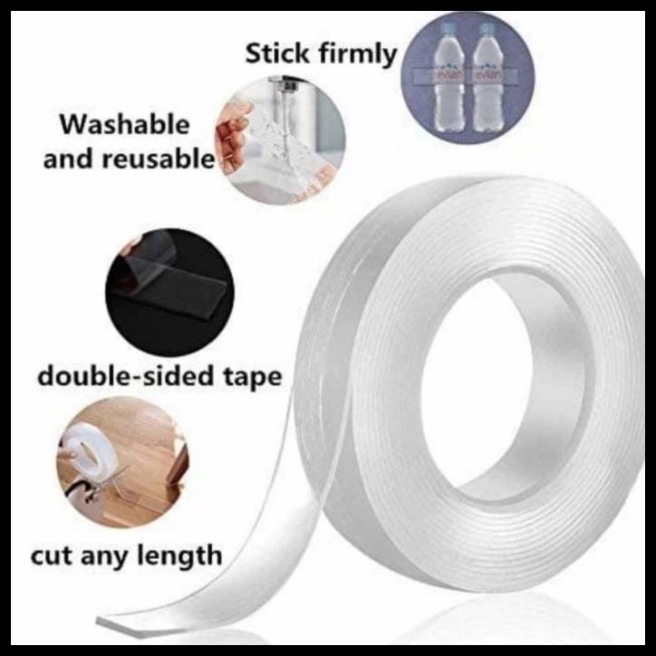 

Double Tape Isolasi Bening 3X300Cm Tebal 1Mm Dobel Tip Transparan