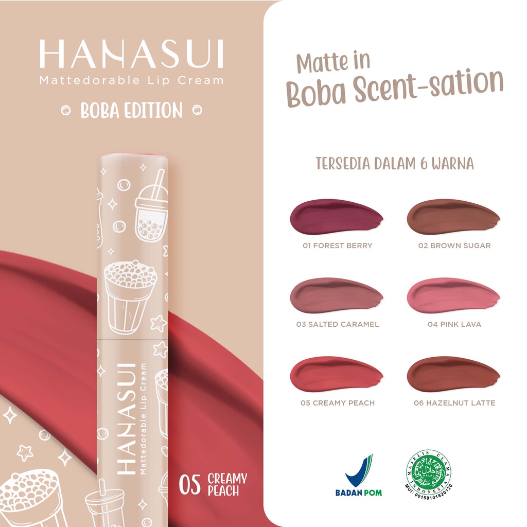 Hanasui Lip Cream Boba Edition - Creamy Peach 05