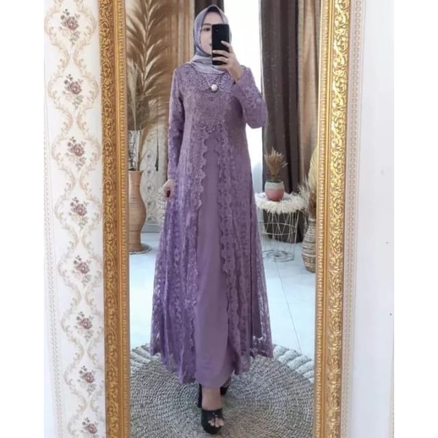 [ COD ]NEW BROKAT IMPORT, BROKAT IMPORT PESTA MUSLIMAH ,GAMIS KEKINIAN,  BRAND REALPICT .GAMIS BROKA