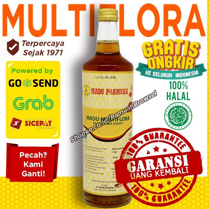 

xpm93 Madu Multiflora Pramuka 650ml Alami Terpercaya