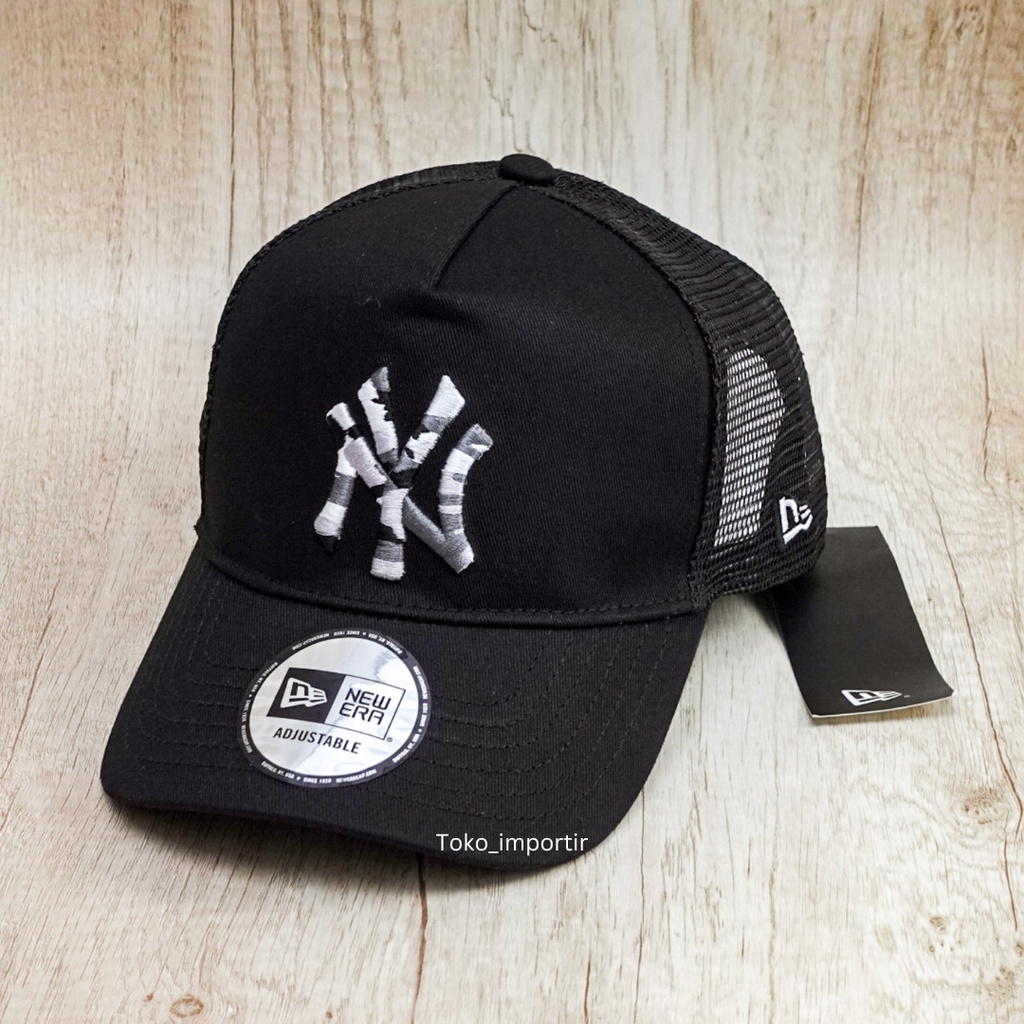 Topi NY MLB Trucker Topi Baseball Pria Import Mirror Ori