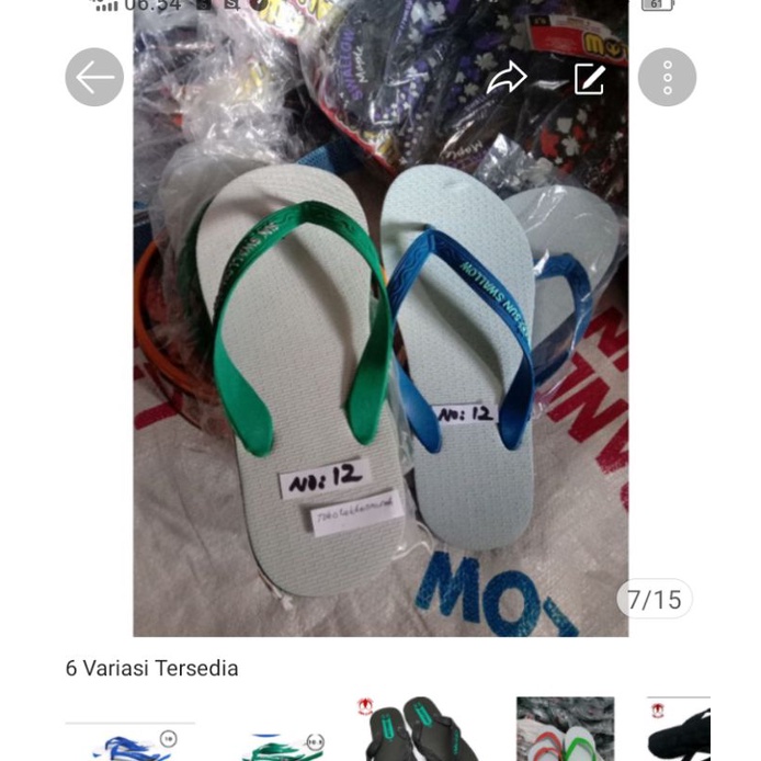 sandal swalow hitam polos / no : 9/9,5/10/10,5/11/11,5/12