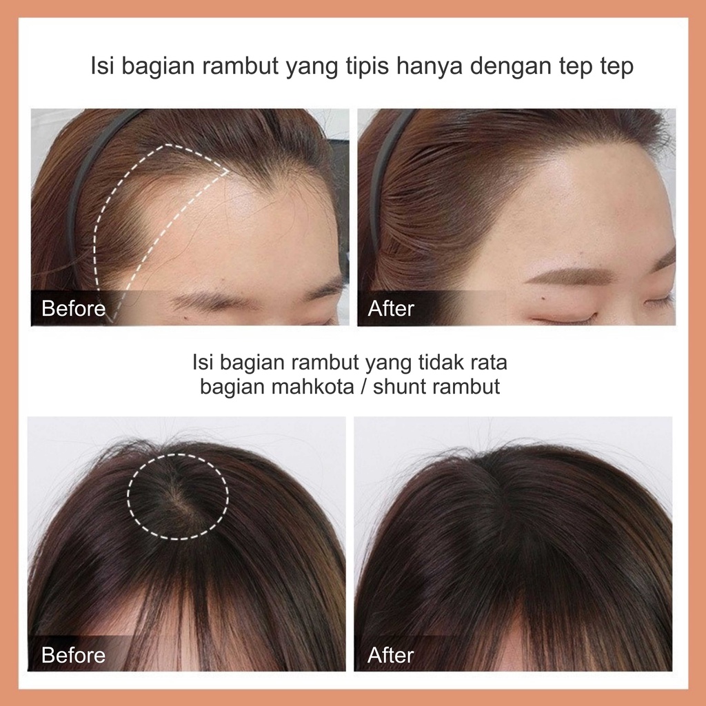 Hair Shadow Hair Line Powder Stick Bedak Penutup Garis Rambut  Brown Black Penutup Rambut Kebotakan PREMIUM