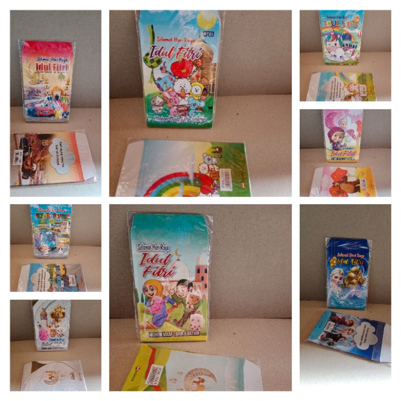 

Amplop Lebaran motip gambar kartun isi 50 lbr/ mix gambar