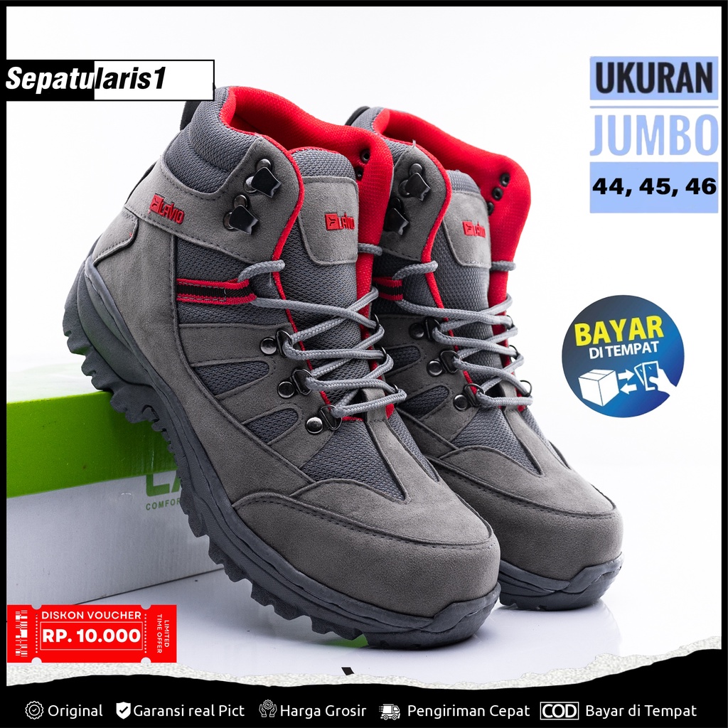 Sepatu Safety Pria Big Size Lavio Geneva High Sepatu Hiking Proyek Outdoor Ujung Besi Big Size Ukura