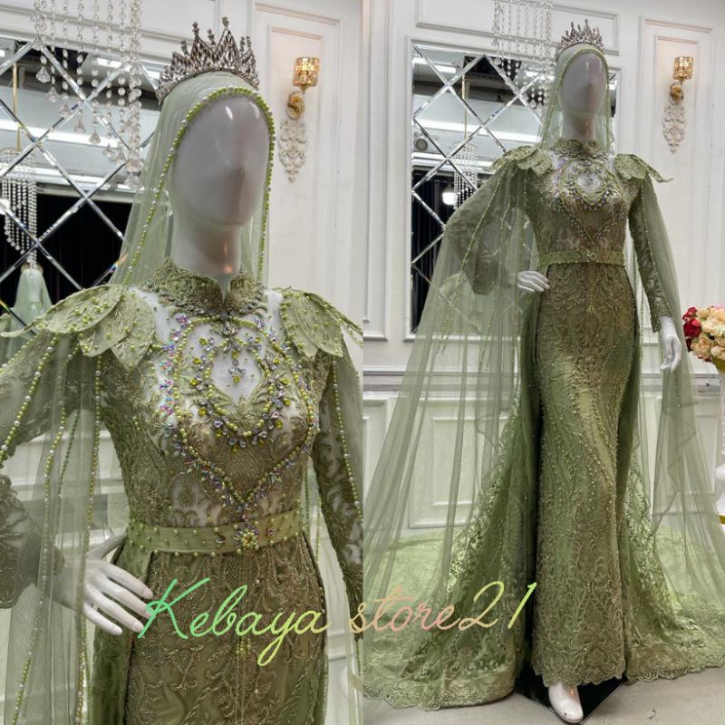 GAUN PENGANTIN/KEBAYA WEDING FUL PAYET /GAUN MODRE  SLIM BEREKOR /KEBAYA WEDDING/