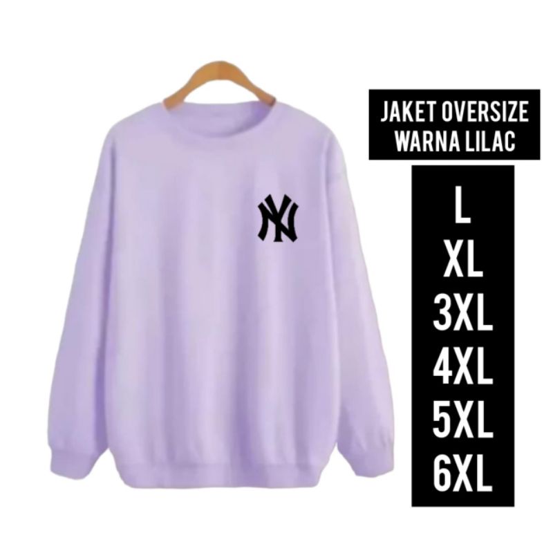 CREWNECK JUMBO BASIC LOGO NY OVERSIZE BIGSIZE XXXL XXXXL XXXXXL PRIA WANITA